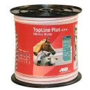 AKO TopLine Plus Weidezaunband 10mm - weiß/rot 500m
