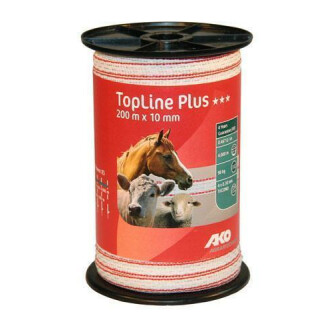 AKO TopLine Plus Weidezaunband 10mm - gelb/orange 200m