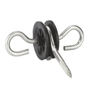 Torgriffisolator drehbar, verzinkt, 2 Einlegehaken,  10 Stück