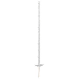 AKO Kunststoffpfahl Classic mit Doppeltritt Weiß, Doppeltritt, 105cm Lang, 17cm Bodennagel