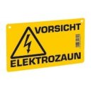 Warnschild - Vorsicht Elektrozaun (zweiseitig bedruckt)