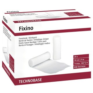 Fixierbinde Fixino - 8cm breit, 4m lang, 20 Stück/Klinikpack