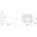 Heizbares Kunststoff-Tränkebecken mit Rohrventil HP20 - 24 V und 230 V