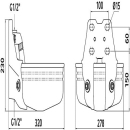 Edelstahl-Tränkebecken mit Rohrventil E21 - Schutzbügel Größe 2