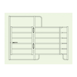 Weidepanel ausziehbar - Modell Pferd - mit Tor - 2,20m hoch
