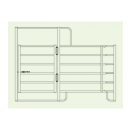 Weidepanel ausziehbar - Modell Pferd - mit Tor - 2,20m hoch