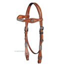 Headstall Tooled Antique Buckles HS-112