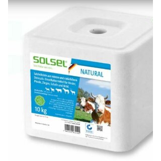 Solsel Natural - Salz-Leckstein Salzleckstein Leckstein - 10 Kg
