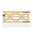 Holz-Weidetor "Sussex" - versch. Größen - 1200 x 3000 mm