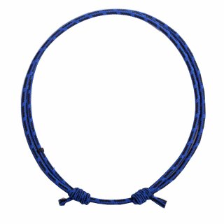 Halsring - rund und größenverstellbar royalblau/schwarz