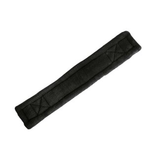 Nylon Kurzgurt mit Kunstfellpolster - Farbe schwarz/schwarz