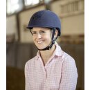 Reithelm Comfort Glory - Farbe MARINE - Microfaser Optik - mit Verzierung