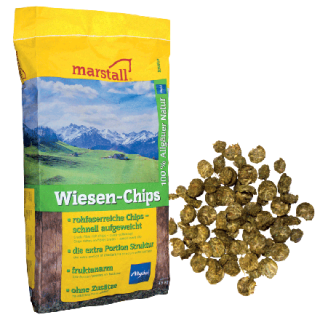 Marstall Wiesen - Chips - Allgäuer Natur - pur ! - Pferdefutter 15 Kg