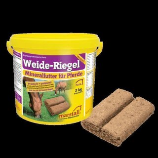 Marstall Weide-Riegel - Der praktische Mineralstoffriegel - Pferdefutter 2 Kg Eimer