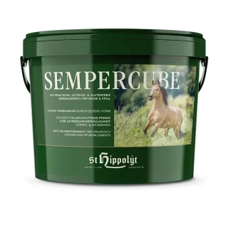 St. Hippolyt - SemperCube - Mineralfutter in Würfelform - Pferdefutter 3 Kg Eimer