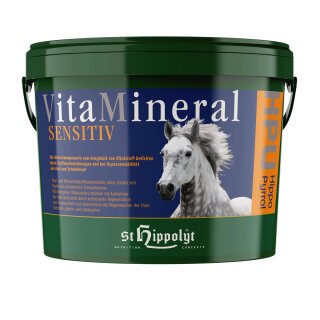 St. Hippolyt - HPU Hippo Pyrrol Vita Mineral Sensitive - Mineralfutter für Pferde mit PU, HPU oder KPU - Pferdefutter  - 3 Kg