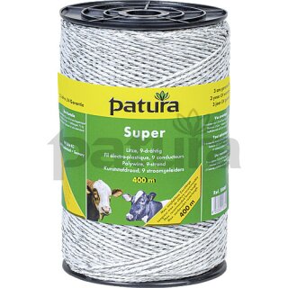 Patura Super Litze - weiß - 400m Rolle