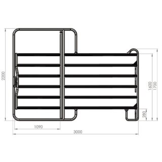 AKO Weidepanel mit Tor 3,0m - Staffelpreise - inkl....