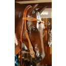 Knotted Headstall with silver Conchos - Westerntrense -...