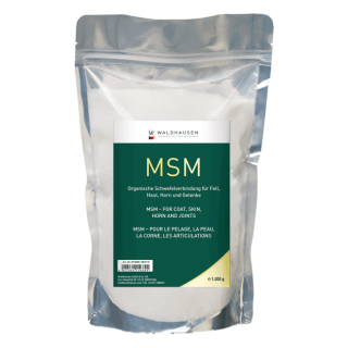 MSM - für Fell, Haut, Horn und Gelenke - Pulver - 1 Kg Tüte
