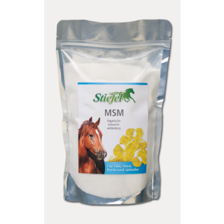 Stiefel MSM - für Fell, Haut, Horn und Gelenke - Pulver - 1 Kg Tüte