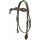 Dark oiled Knotted Headstall - Kopfstück - Westerntrense - with Dots