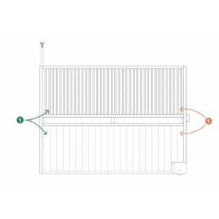 EQUI- Viva Easy Clean Premium Trennwand - herausziehbar - Pferdeboxentrennwand Holz/Gitter