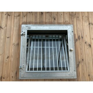 Pferdestall-Dreh-Kippfenster - Sicherheitsglas - inkl. Schutzgitter - 100x100cm - zzgl. Fracht