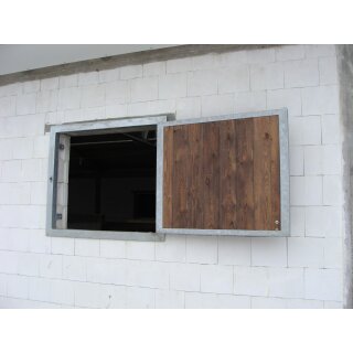 Pferdestall-Fensterladen - mit Rahmen - 100x100cm - zzgl. Fracht