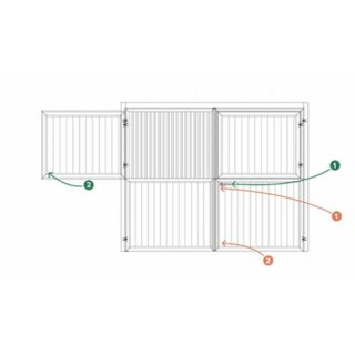 Flügeltor - Stalltor - 4-flüglig - mit Gitter und Fensterladen