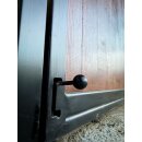 Stalltür - Pferdeboxen-Aussentüre - Schiebetüre - mit Schutzgitter und Plexiglasscheibe 2x1m verzinkt Kiefernholz