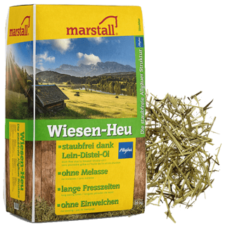 Marstall Wiesen - Heu - Allgäuer Natur - pur ! - Pferdefutter 20 Kg