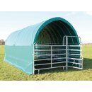 Rundbogen-Weidezelt 3,60x7,20m mit Panels - inkl. Zubehör