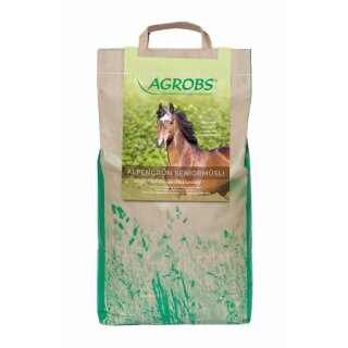 Agrobs - Alpengrün Seniormüsli - Die altersgerechte Ergänzung - Pferdefutter 4 Kg Beutel