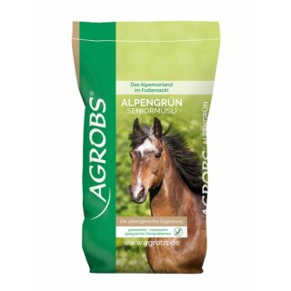 Agrobs - Alpengrün Seniormüsli - Die altersgerechte Ergänzung - Pferdefutter 15 Kg Sack