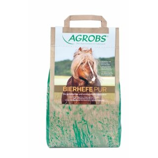 Agrobs - Bierhefe pur - Die getreidefreie und schmackhafte Alternative - Pferdefutter - 3 Kg Nachfüllbeutel