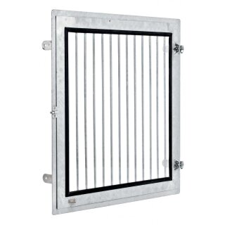 Pferdestall-Drehfenster - Sicherheitsglas - inkl. Schutzgitter - 100x100cm - kurzfristig lieferbar