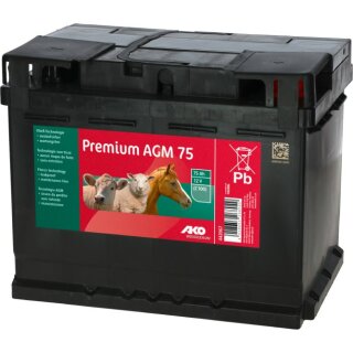 AKO Premium AGM Akku - Weidezaunbatterie - 75 Ah