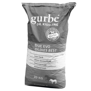 Gurbe Due Evo Oldies Best - 20 Kg Sack - Leicht verdauliches Futter für ältere Pferde oder als Heuersatz