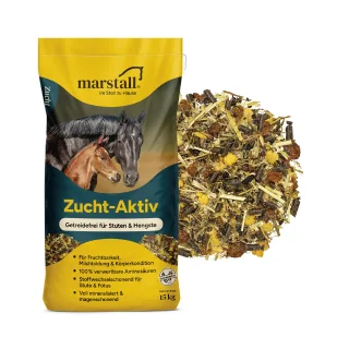 Marstall Zucht-Aktiv - Für Stuten und Hengste - Pferdefutter 15 Kg
