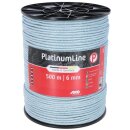 AKO PlatinumLine Seil - Weidezaunseil - weiß/blau 500m Rolle