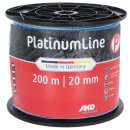 AKO PlatinumLine Band - Weidezaunband - weiß/blau - 20mm