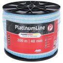 AKO PlatinumLine Band - Weidezaunband - weiß/blau - 40mm
