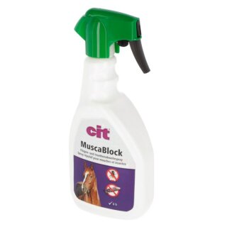 cit Insektenabwehrspray MuscaBlock Fliegenspray Mückenspray Bremsenspray 1L