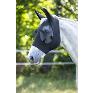 Fliegenschutzmaske FinoStretch - schwarz Warmblut - schwarz