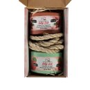 Leckstein 2-er Set - Lolly Lick - inkl. Aufhäng-Seil - Hagebutte/Apfel - 2x 700g