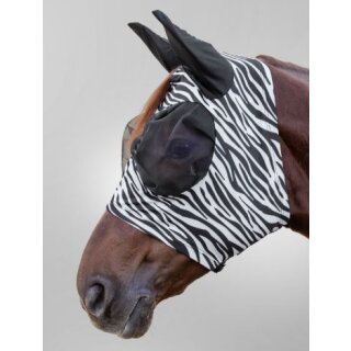 Fliegenmaske PUCK Zebra, schwarz/weiß