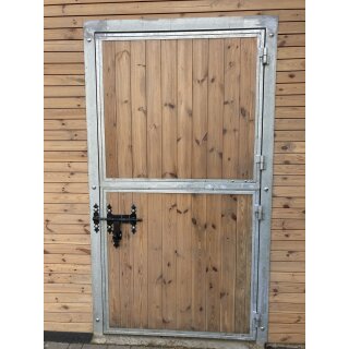 Lagerware : Stalltür - Pferdeboxen-Aussentüre - 2-flüglig - Holzfüllung