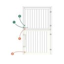 Lagerware : Stalltür - Pferdeboxen-Aussentüre - 2-flüglig - Holzfüllung