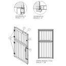 Lagerware : Stalltür - Pferdeboxen-Aussentüre - 2-flüglig - Holzfüllung